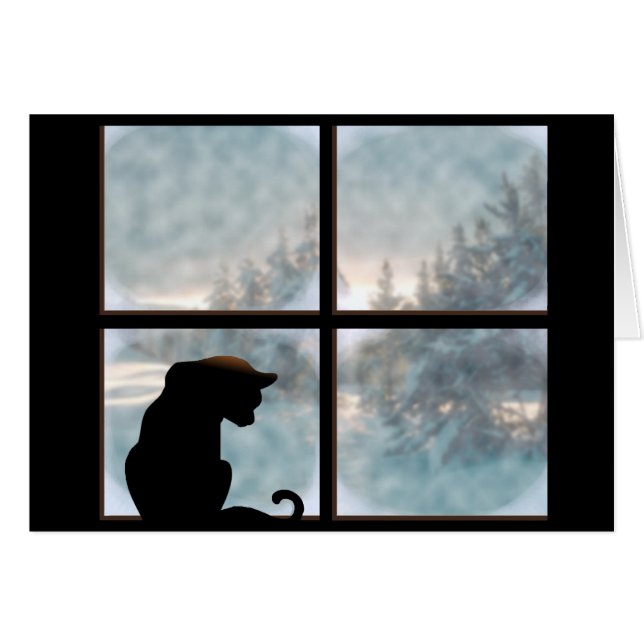 Katze im Fenster (Vorderseite (Horizontal))
