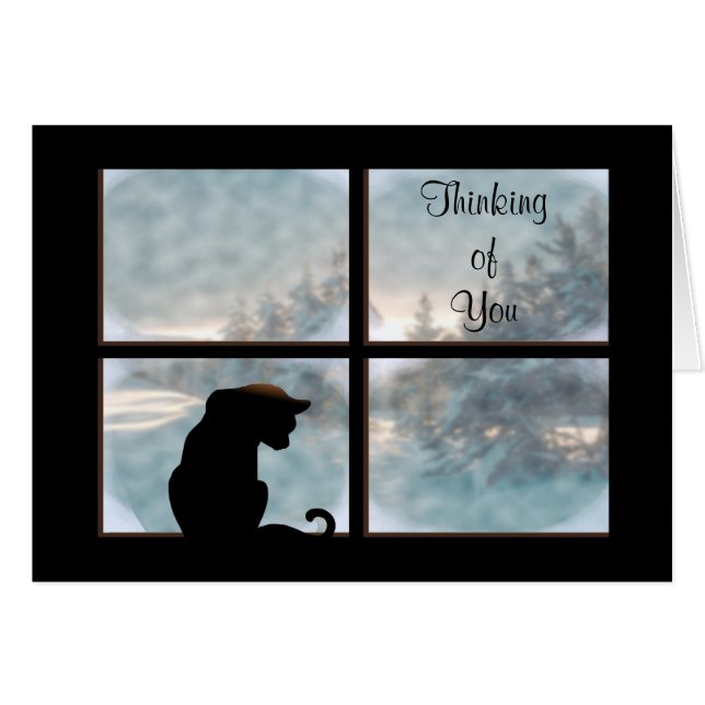 Katze im Fenster (Vorderseite (Horizontal))