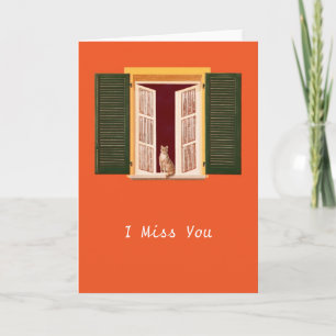 Katze im Fenster Dankeskarte