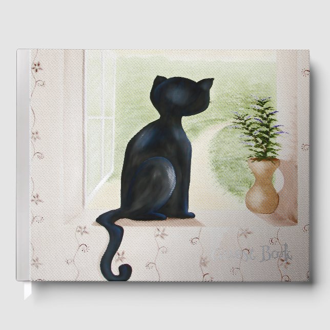 Katze im Fenster Gästebuch (Vorderseite)