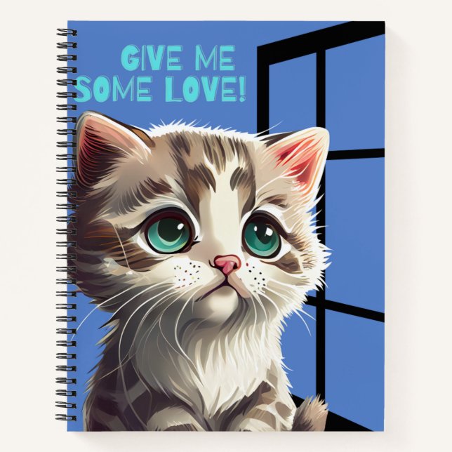 KATZE IM FENSTER NOTIZBUCH (Vorderseite)