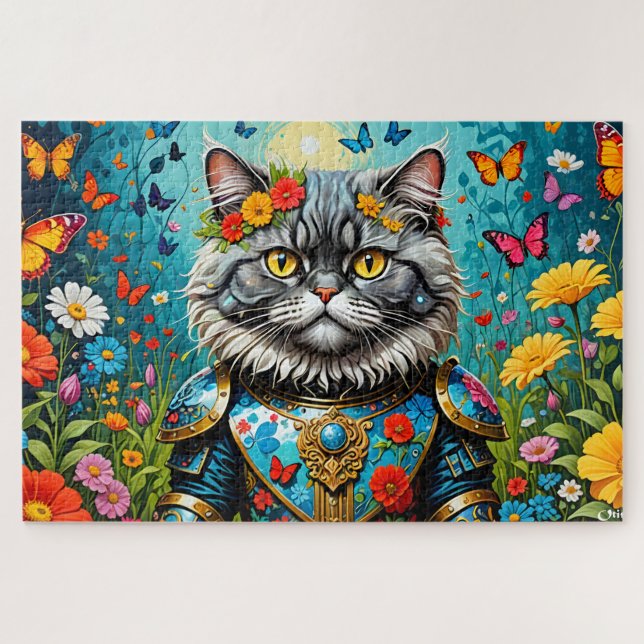 Katze im Garten der Irdischen Freuden 2 Puzzle (Horizontal)