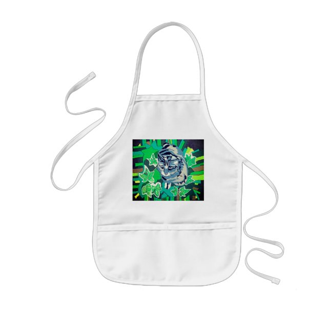 Katze im Garten Kinderschürze (Vorne)