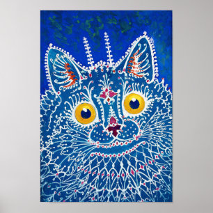 Katze im gotischen Stil, Louis Wain Poster