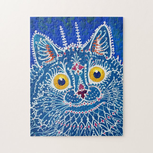 Katze im gotischen Stil, Louis Wain Puzzle (Vertikal)