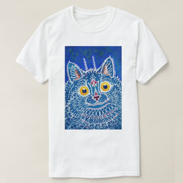 Katze im gotischen Stil, Louis Wain T-Shirt (Design vorne)