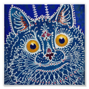 „Katze im gotischen Stil“ von Louis Wain Fotodruck