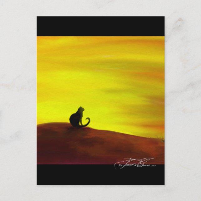 Katze im Herbst - Herbst - Herbst Postkarte (Vorderseite)