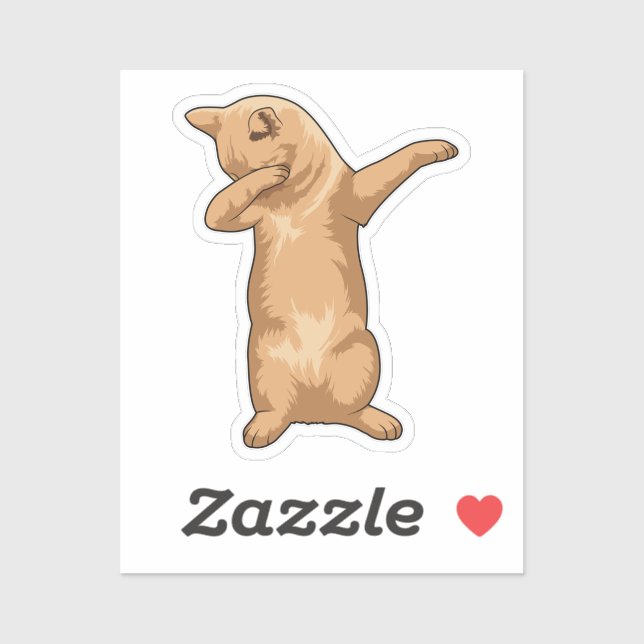 Katze im Hip Hop Dance Dab Aufkleber (Blatt)