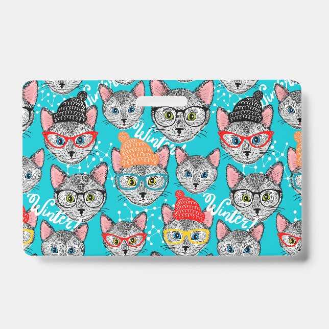 Katze im Hut Ausweis (Vorderseite)