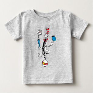 Katze im Hut Balancierakt Baby T-shirt