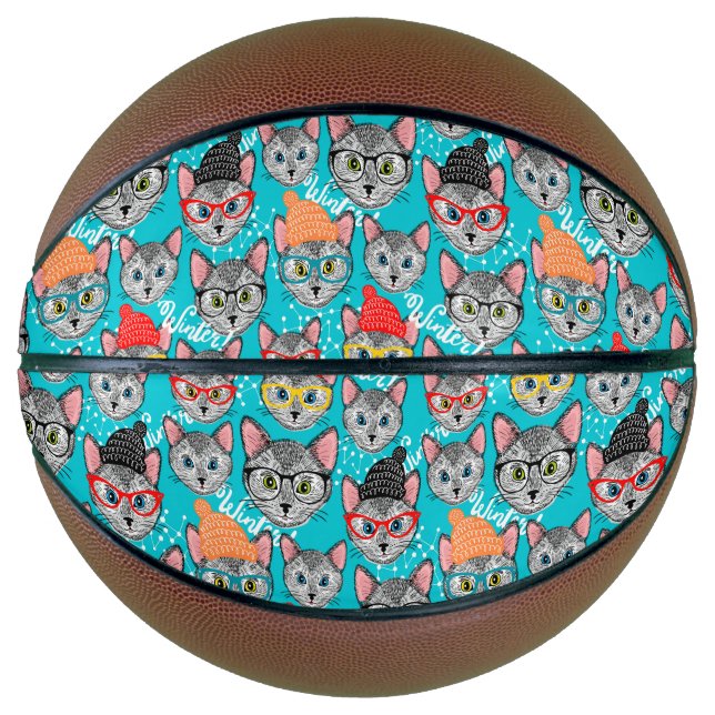 Katze im Hut Basketball (Vorderseite)