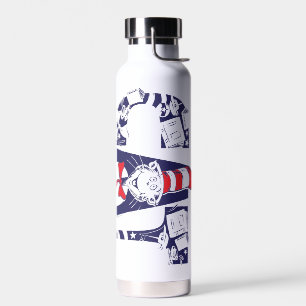 Katze im Hut   Cat-Face-Text Trinkflasche