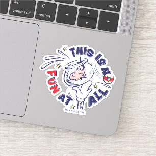 Katze im Hut   Das ist überhaupt kein Spaß Aufkleber