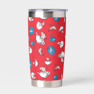 Katze im Hut   Das rote Muster der Fische Thermobecher