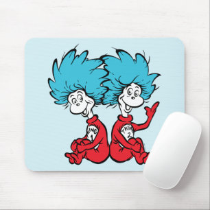 Katze im Hut Ding Eins und Ding Zwei Mousepad