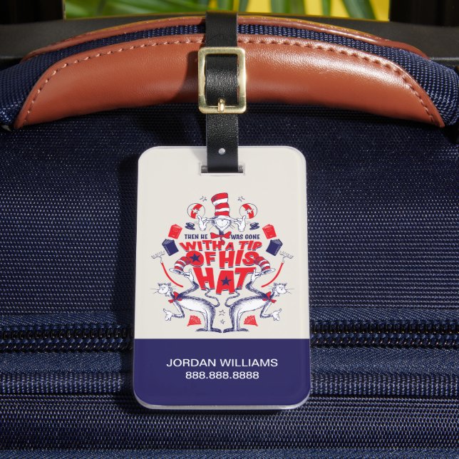 Katze im Hut| Er war mit einem Huttipp verschwunde Gepäckanhänger (Vorderseite Insitu 2)