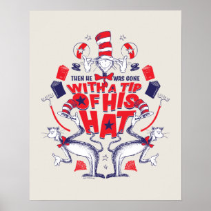 Katze im Hut  Er war mit einem Huttipp verschwunde Poster