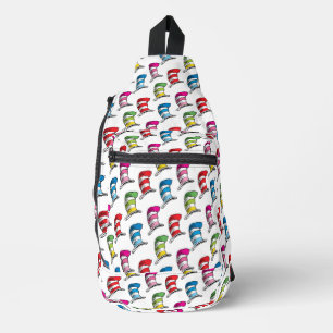 Katze im Hut Farbige Hut Muster Crossbody Bag