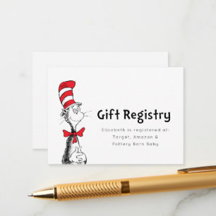 Katze im Hut   Gift Registry Insert Card