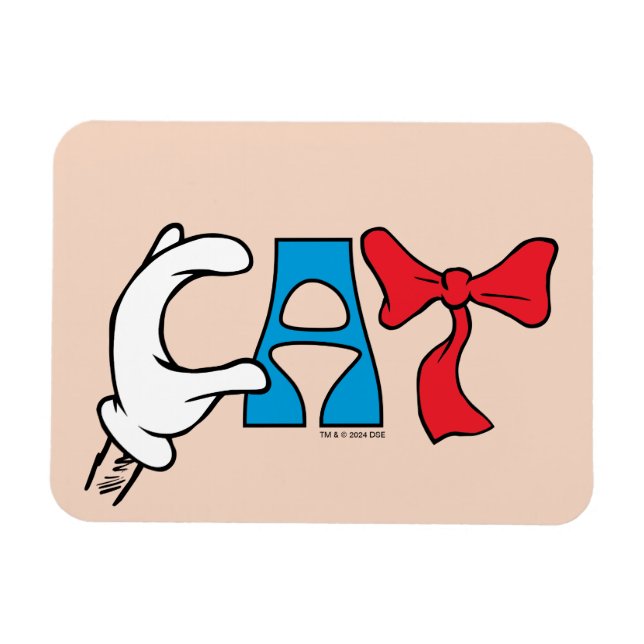 Katze im Hut | Katzentext Magnet (Horizontal)