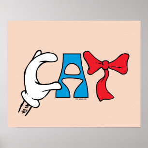 Katze im Hut   Katzentext Poster