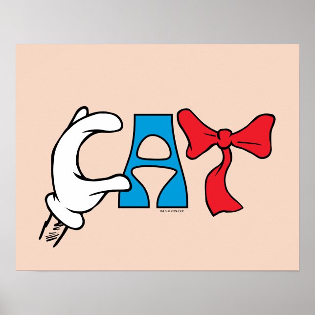 Katze im Hut | Katzentext Poster (Vorne)