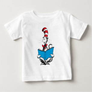 Katze im Hut Lesen Baby T-shirt