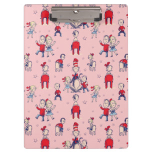 Katze im Hut   mit Kindermuster Klemmbrett