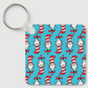 Katze im Hut Muster Schlüsselanhänger