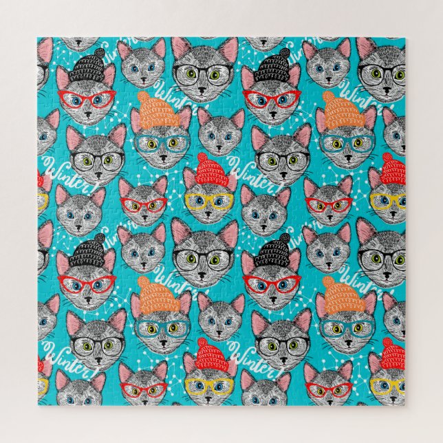 Katze im Hut Puzzle (Vertikal)