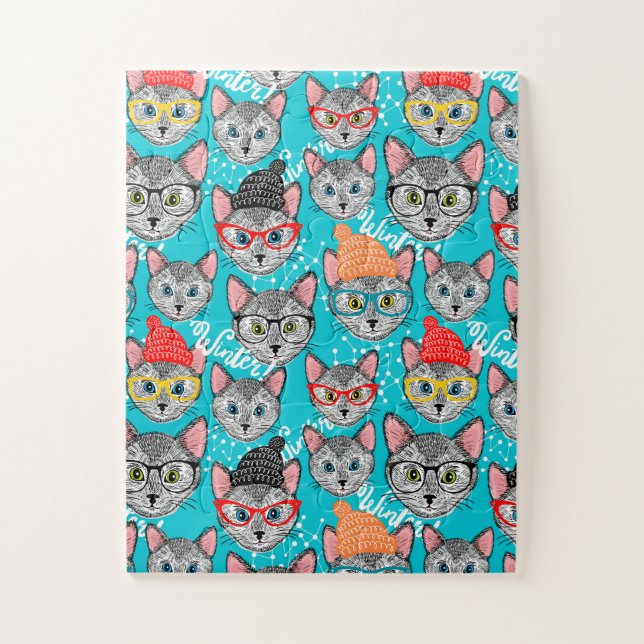 Katze im Hut Puzzle (Vertikal)