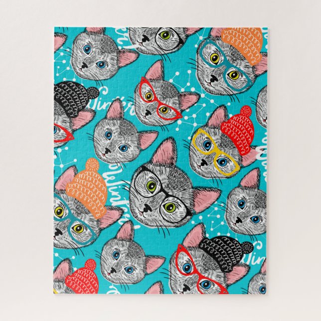 Katze im Hut Puzzle (Vertikal)