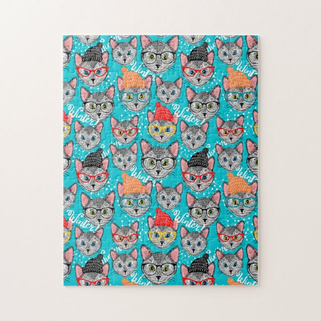 Katze im Hut Puzzle (Vertikal)