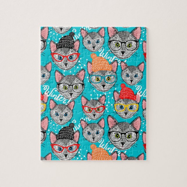 Katze im Hut Puzzle (Vertikal)