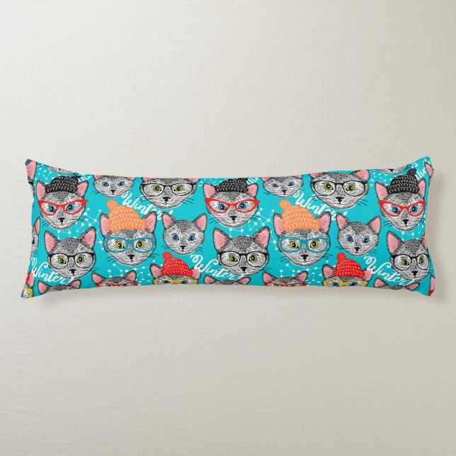 Katze im Hut Seitenschläferkissen (Vorderseite)