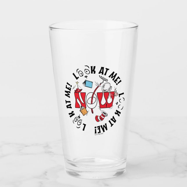 Katze im Hut | Sieh mich an! Sieh mich an! Glas (Vorderseite)