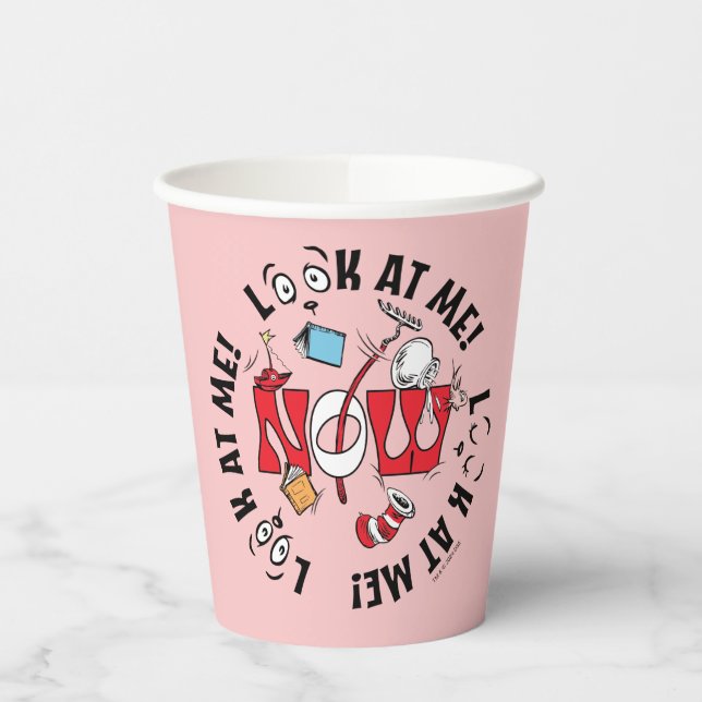 Katze im Hut | Sieh mich an! Sieh mich an! Pappbecher (Links)