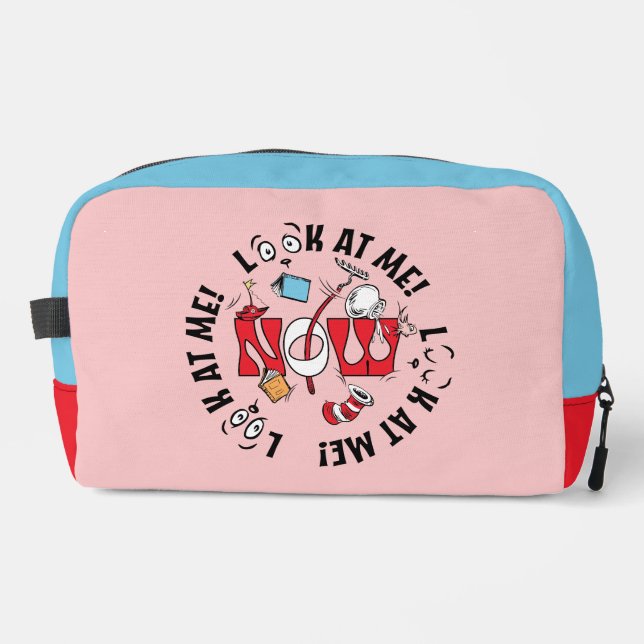 Katze im Hut | Sieh mich an! Sieh mich an! Waschbeutel (Vorderseite)