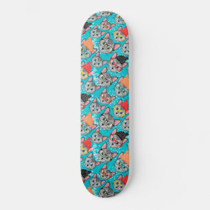 Katze im Hut Skateboard