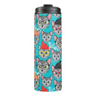 Katze im Hut Thermosbecher