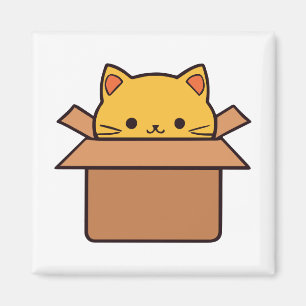 Katze im Karton Magnet