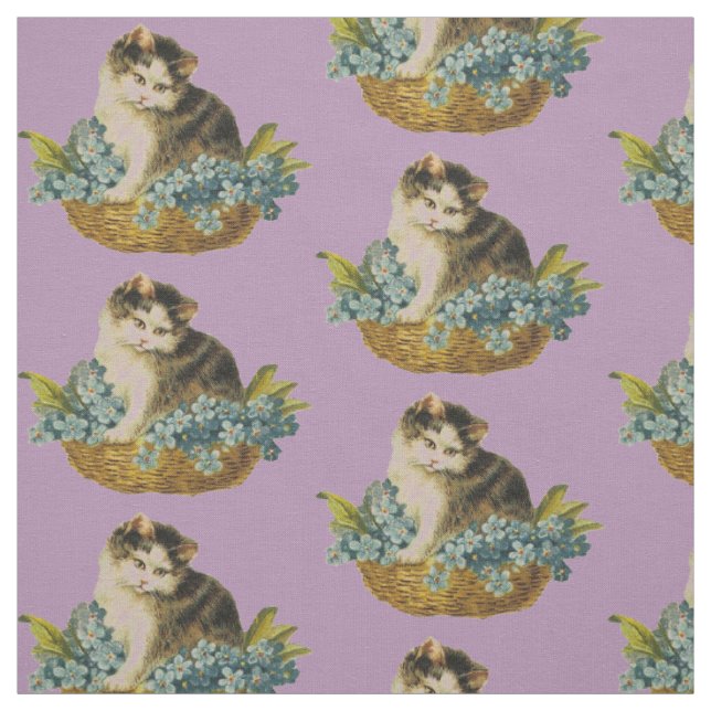 Katze im Korb Stoff (Muster)