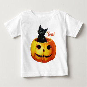 Katze im Kürbiskreider Halloween-Shirt Baby T-shirt