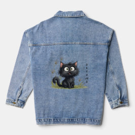 Katze im Land der Fluffy Dandelion Jeansjacke