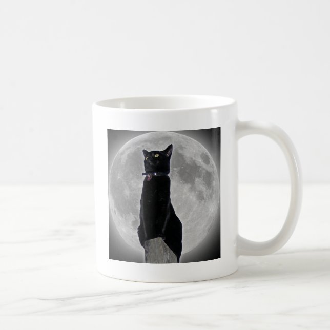 Katze im Mond Tasse (Rechts)