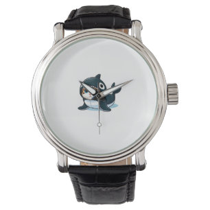 Katze im Orca-Kostüm Tank Top Armbanduhr
