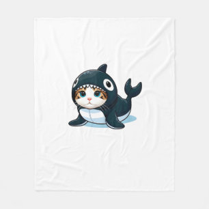 Katze im Orca-Kostüm Tank Top Fleecedecke