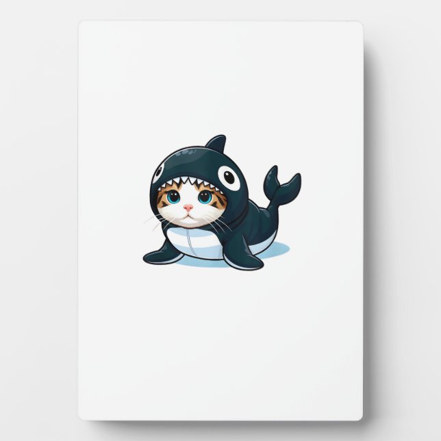 Katze im Orca-Kostüm Tank Top Fotoplatte (Vorderseite)