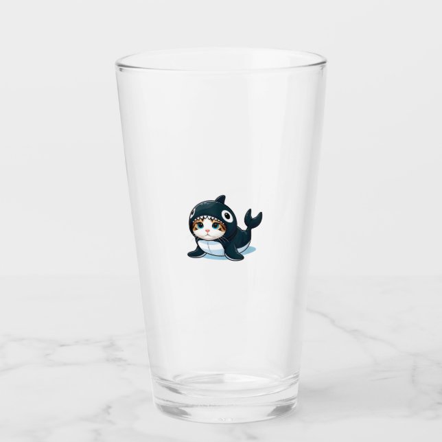 Katze im Orca-Kostüm Tank Top Glas (Vorderseite)